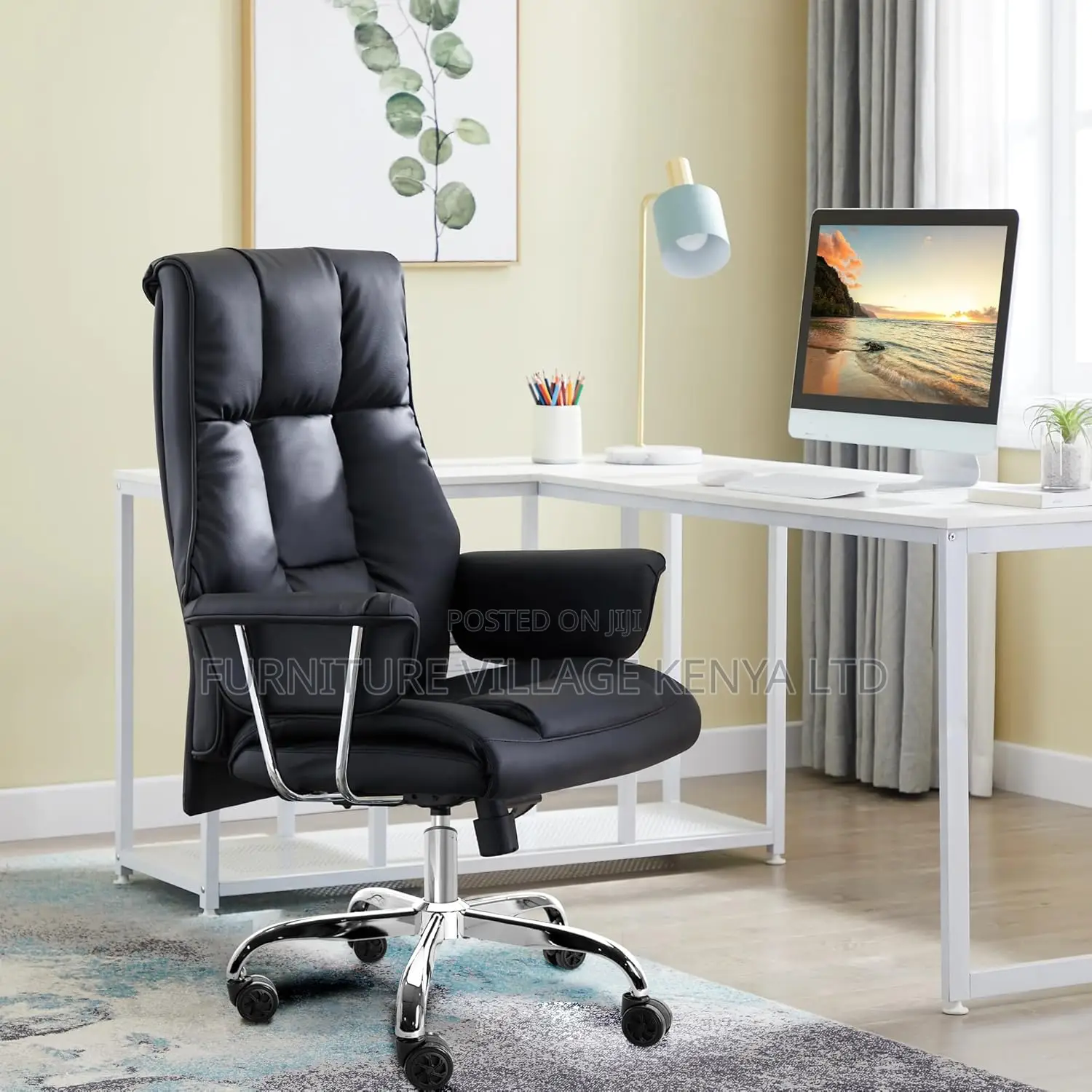 Office Chairs; Office High-Back Executive Leather Chair