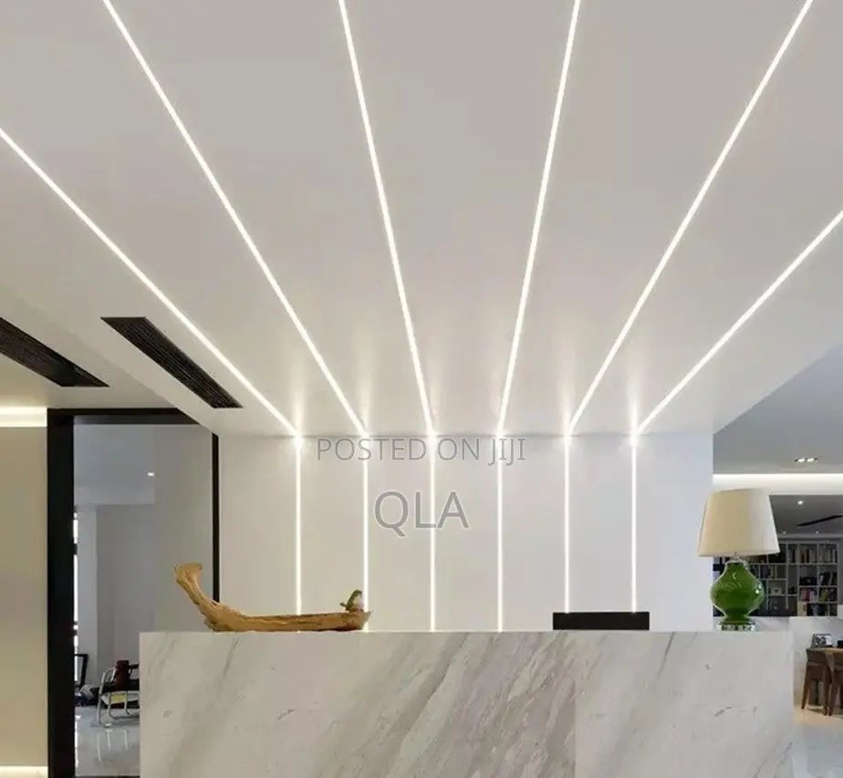 Led Gypsum Aluminum Profile Recessed, 2 Meters
