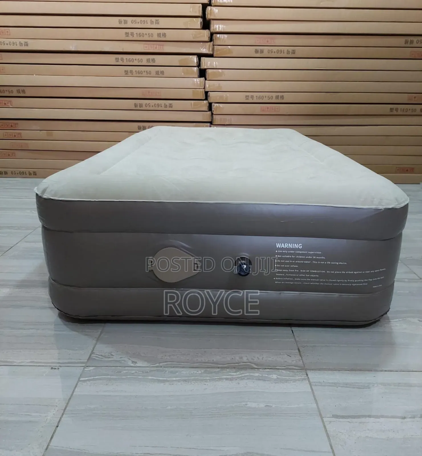 Inflatable Airbed With Inbuilt Pump- (190*101*38 Cms)