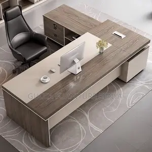 Office Tables:160cm Executive L-Shape Office CPU Stand