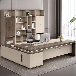 Office Tables:160cm Executive L-Shape Office CPU Stand
