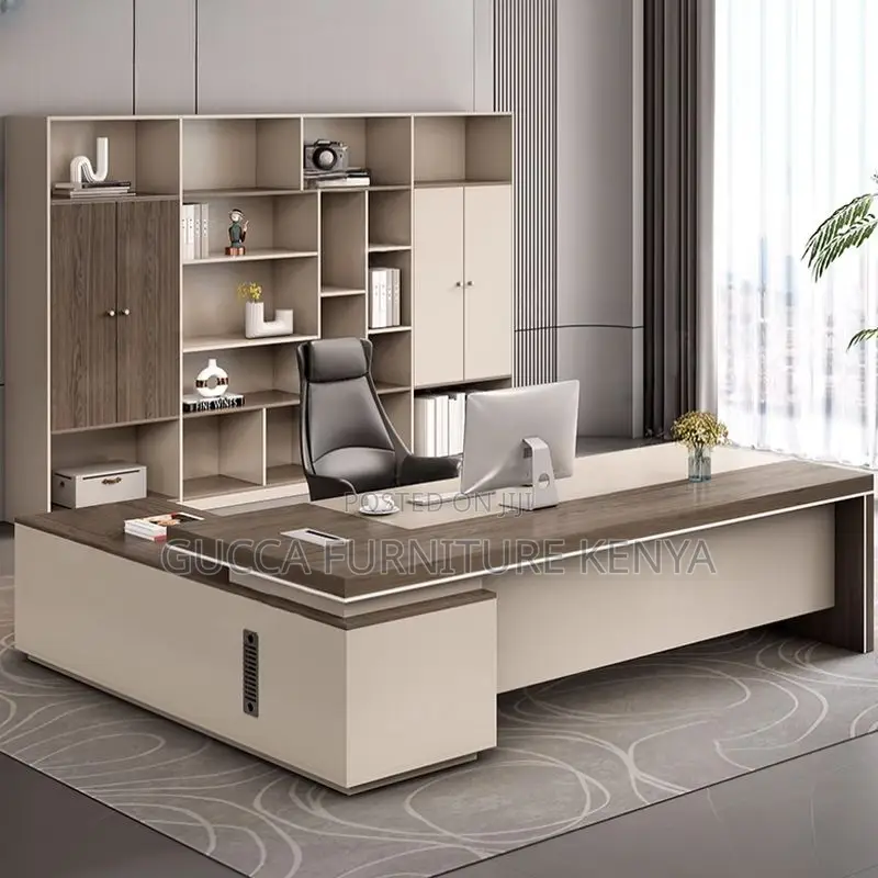 Office Tables:160cm Executive L-Shape Office CPU Stand