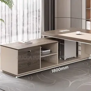 Office Tables:160cm Executive L-Shape Office CPU Stand