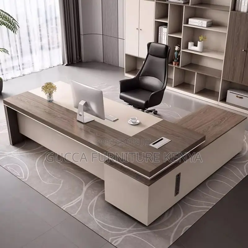 Office Tables:160cm Executive L-Shape Office CPU Stand