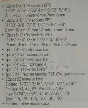 65 PCS Socket Set