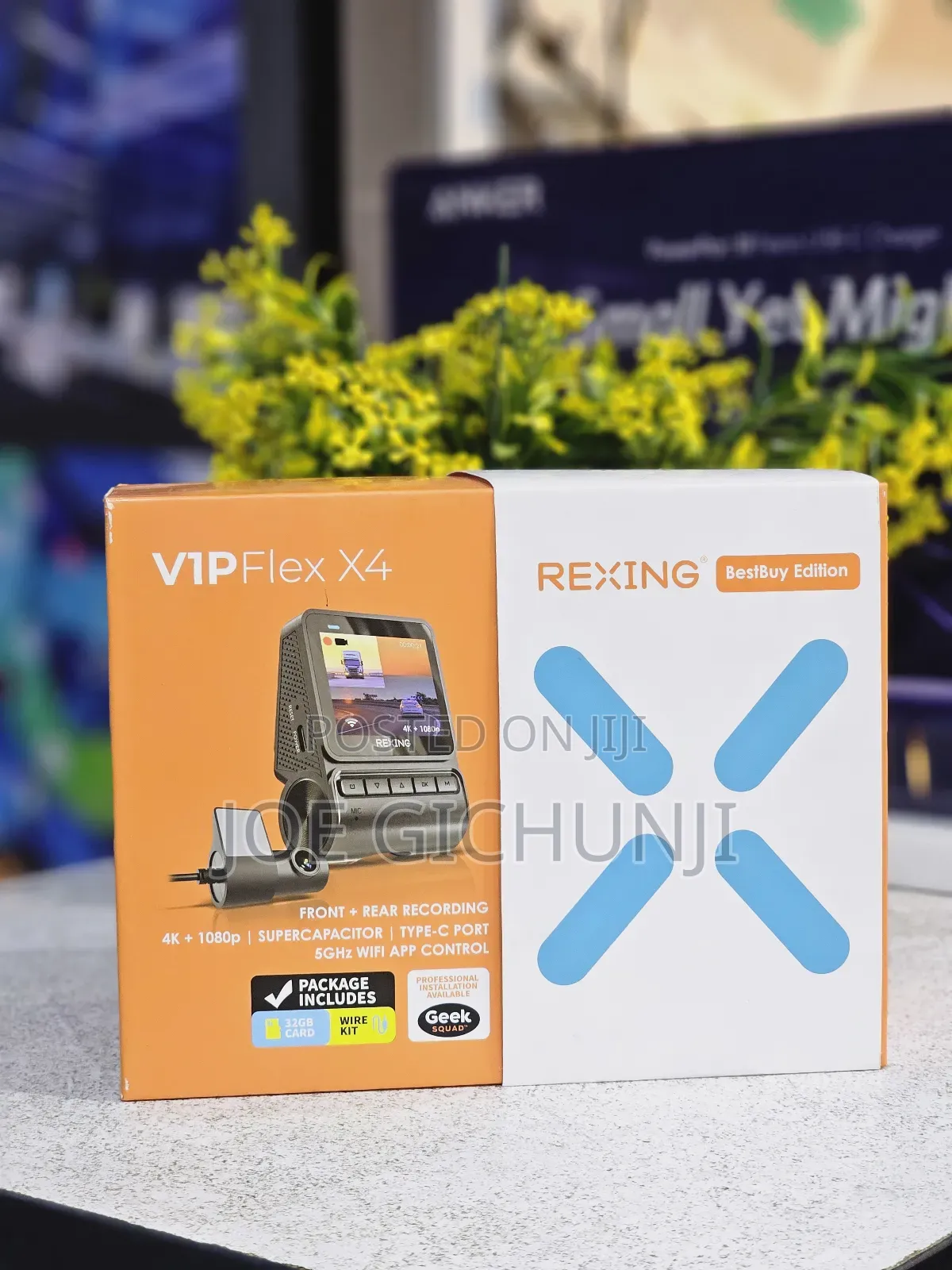 Rexing - V1P Flex X4 Wifi Dual Dash Cam - Black