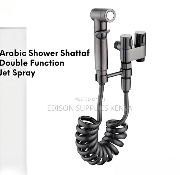 Black Arabic Shower With Angle Valve Shattaf Bidet Sprayers