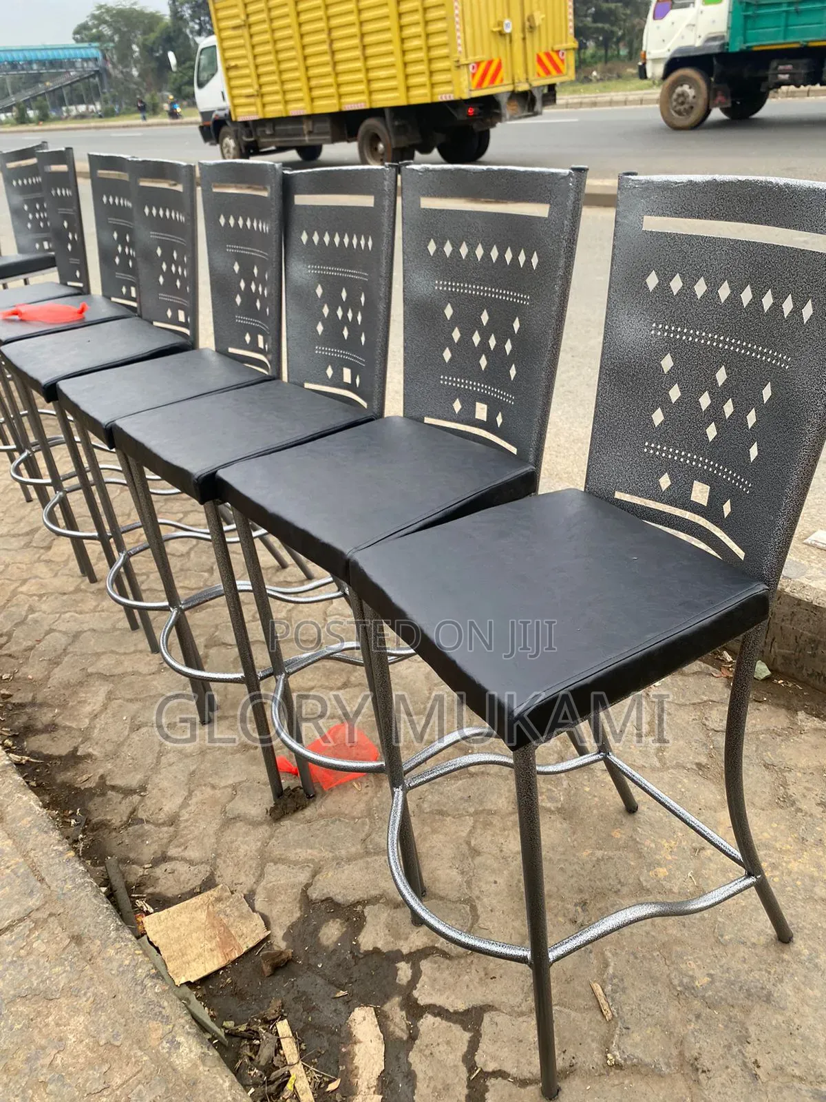 High Black Counter Chairs