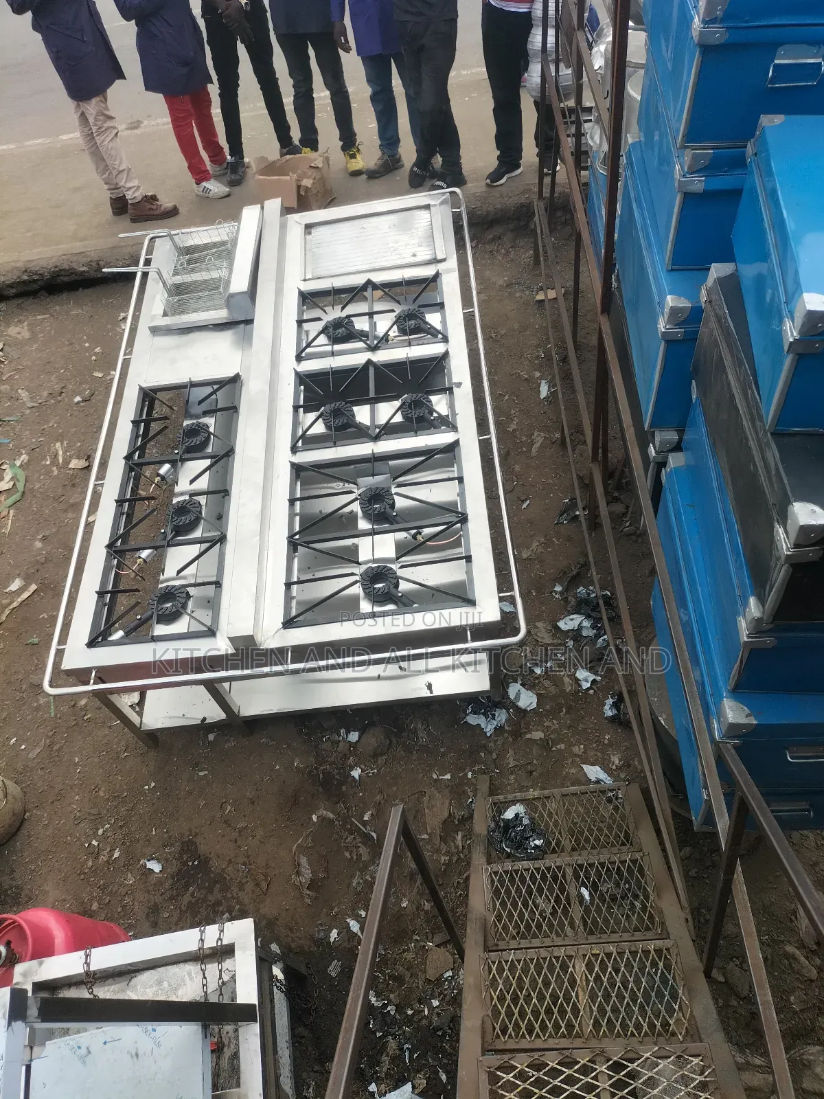Combined Gas Cooker With Hotplate and Fryers