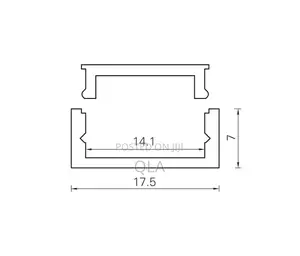 Led Gypsum Alluminium Profile, Surface 7 by 17