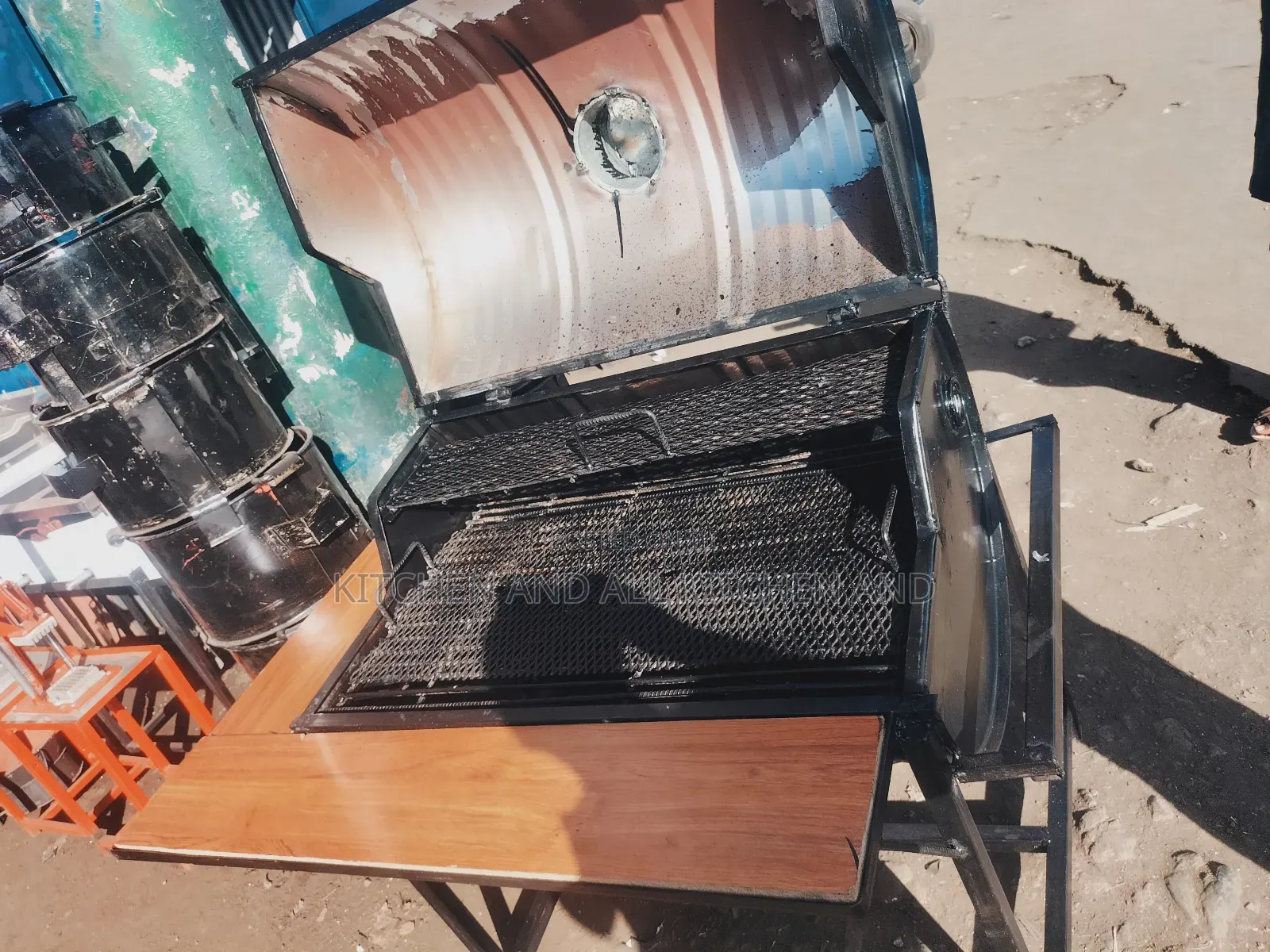 Mild Steel BBQ Charcoal Jikos+Worktop