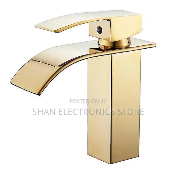 Hot and Cold Waterfall Faucet G1/2'' Single Tap,Chrome,High