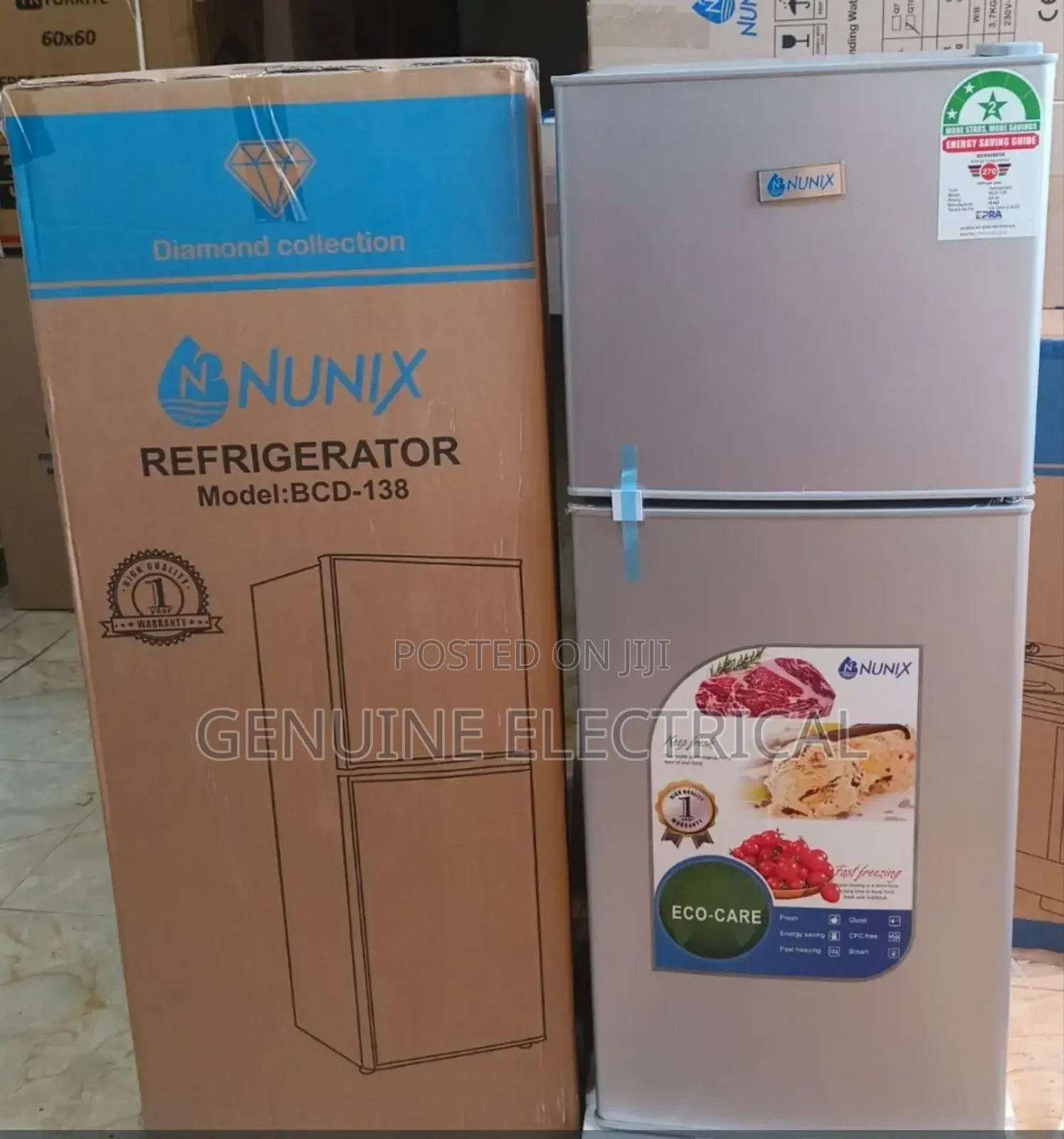 138litre Fridge Double Door Nunix