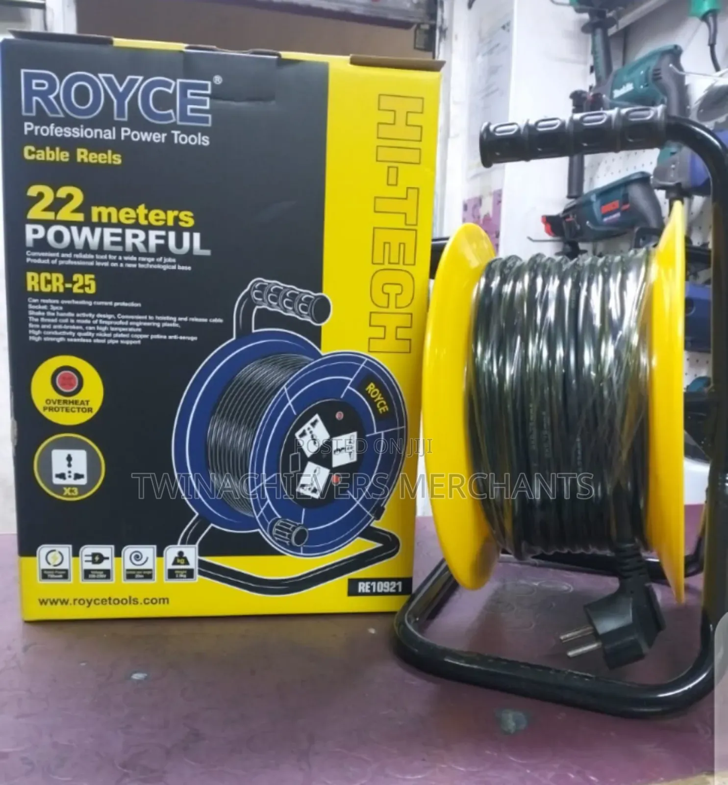 Powerful Cable Reel/Extension Cable 2.5 22mm