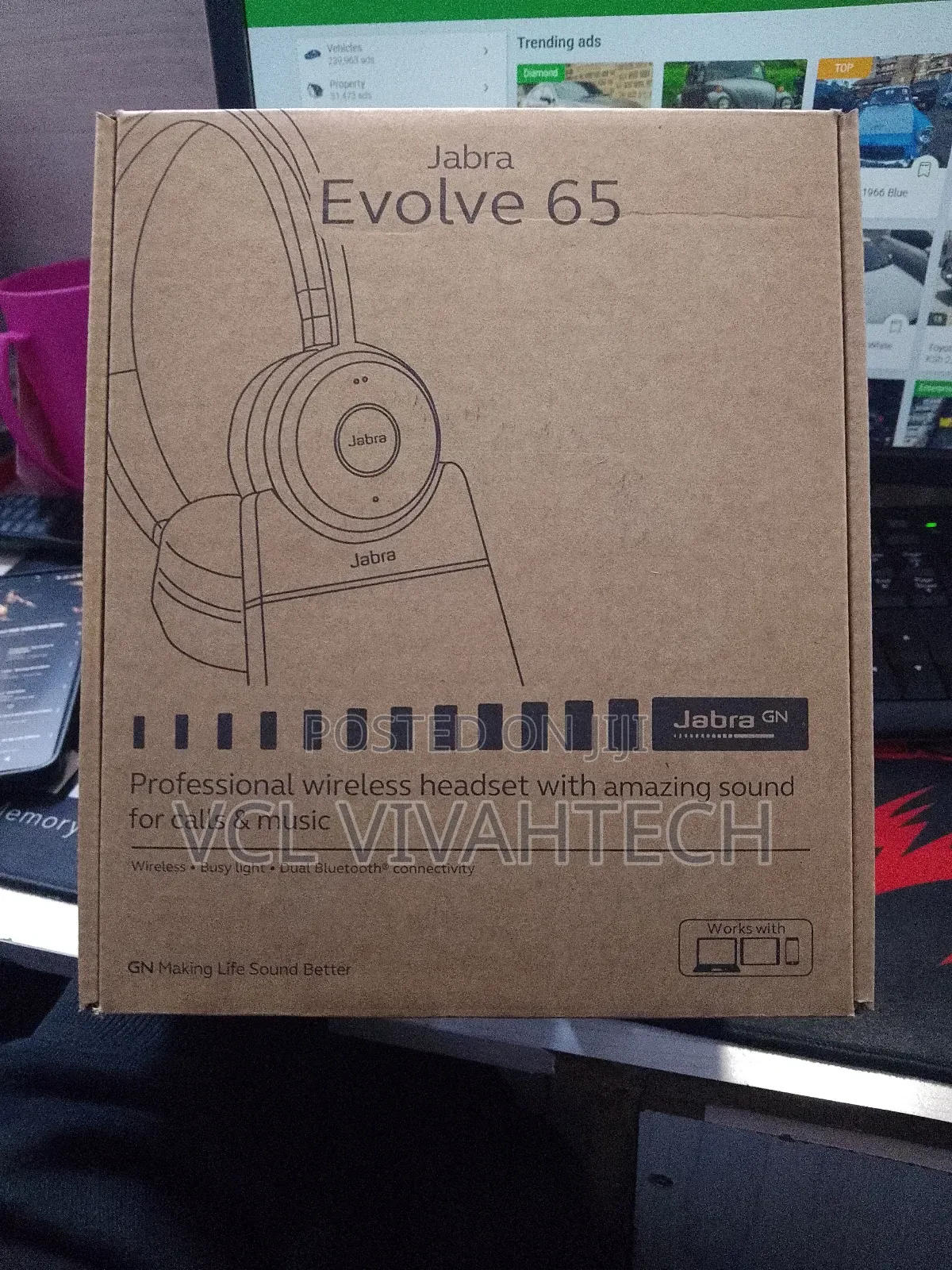 Jabra Evolve 65 Se Link380a Headset + Charging Stand