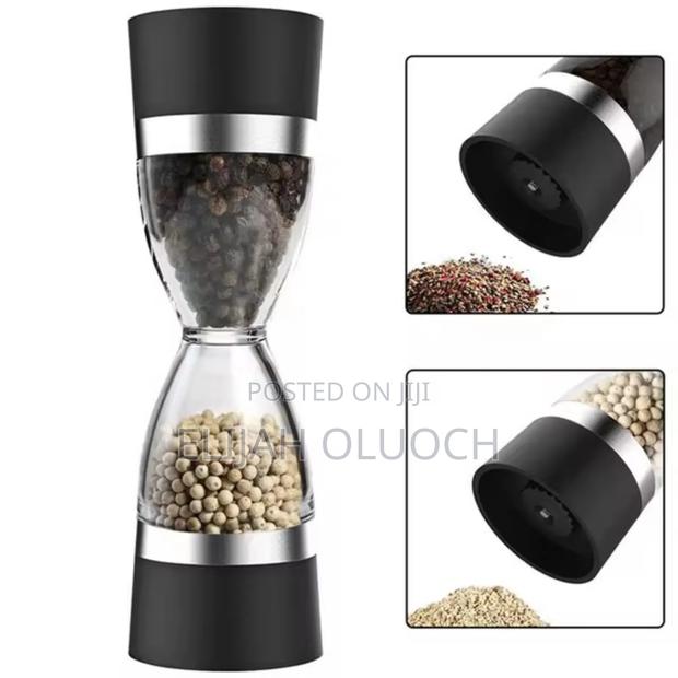 Manually Adjustable,Hour Glass 2 in 1 Dual Salt Pepper Mills