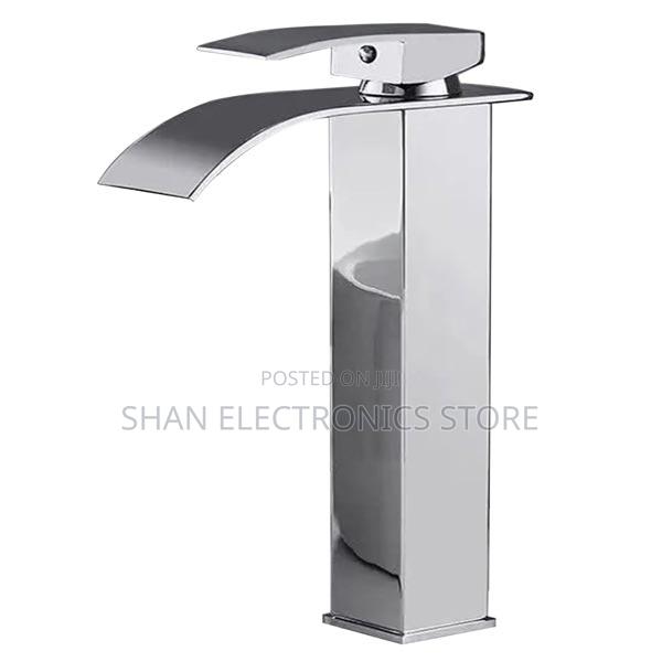 Waterfall Basin Faucet,Sink Mixer Tap Flat Nozzle, Hot Cold