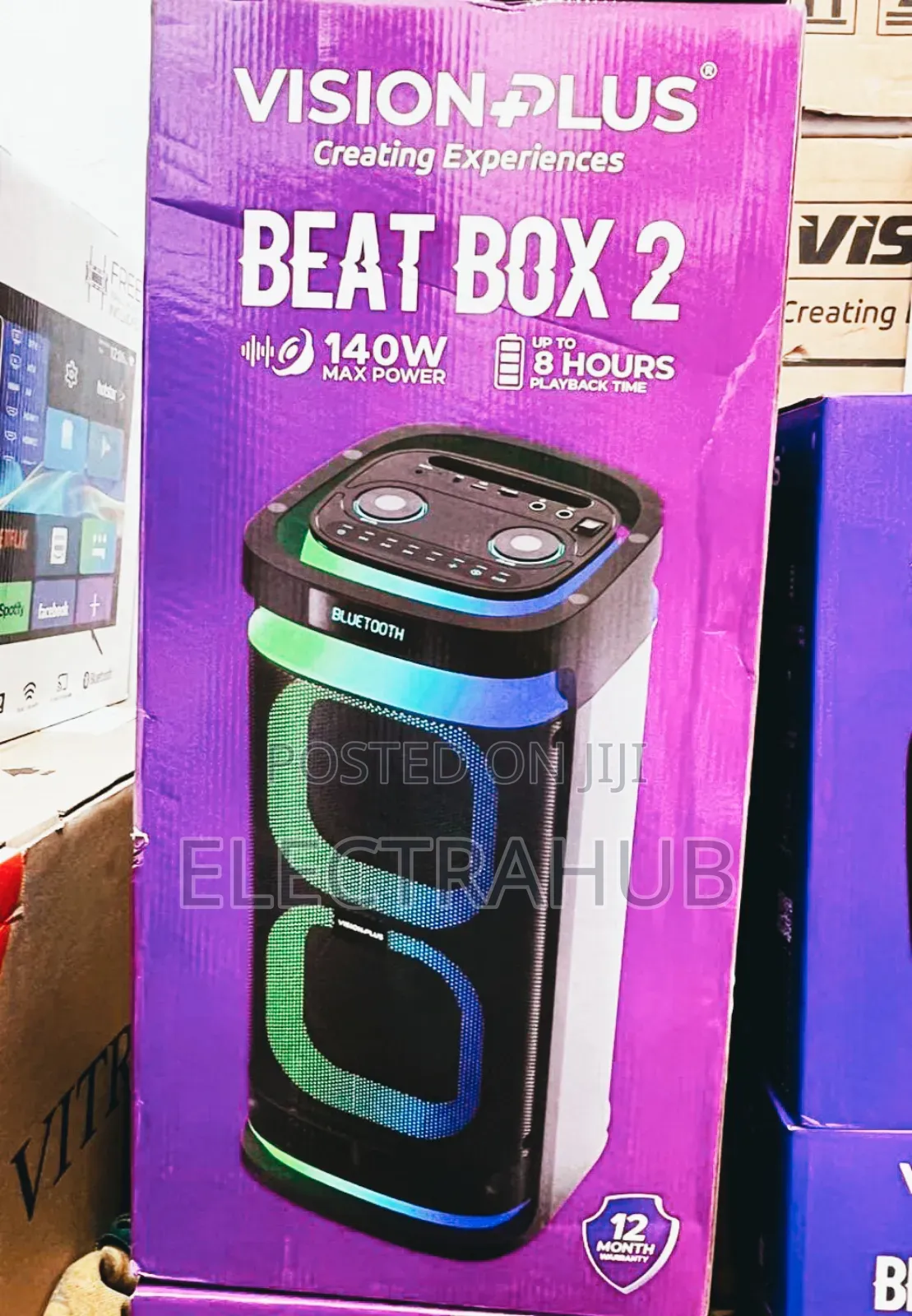 Vision Plus Beat Box 2 140W Portable Speaker New Sealed