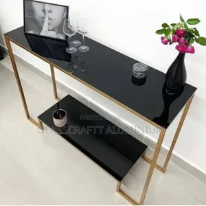 Glass Top Console Table