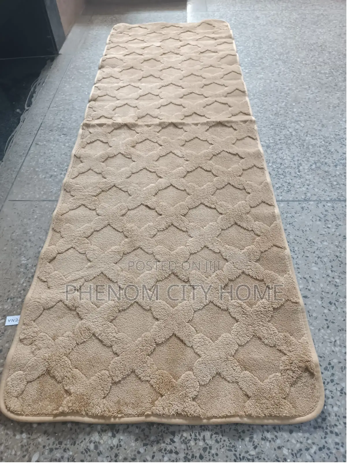 Cream and Beige Bedside Mats