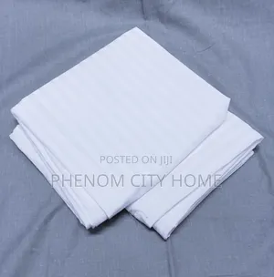 White Stripped Quality Bedpillow Cases(2 Pieces)