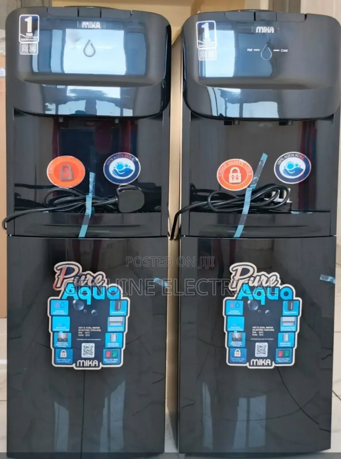 Water Dispenser Mika Black Hot.And Cold
