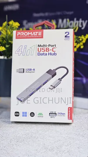 Promate 4-in-1 Multi-Port USB-C Data Hub