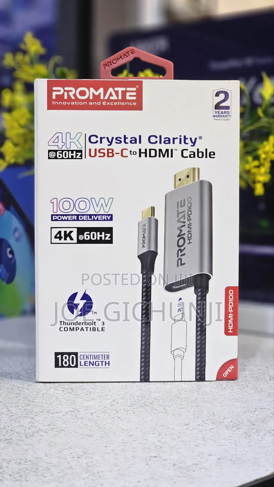 Promate USB-C to HDMI Cable, Premium USB Type-C to 60hz
