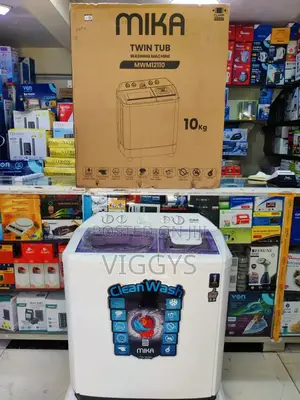 *Mika Washing Machine Twin Tub 10kg With Air Dryer Turbo.
