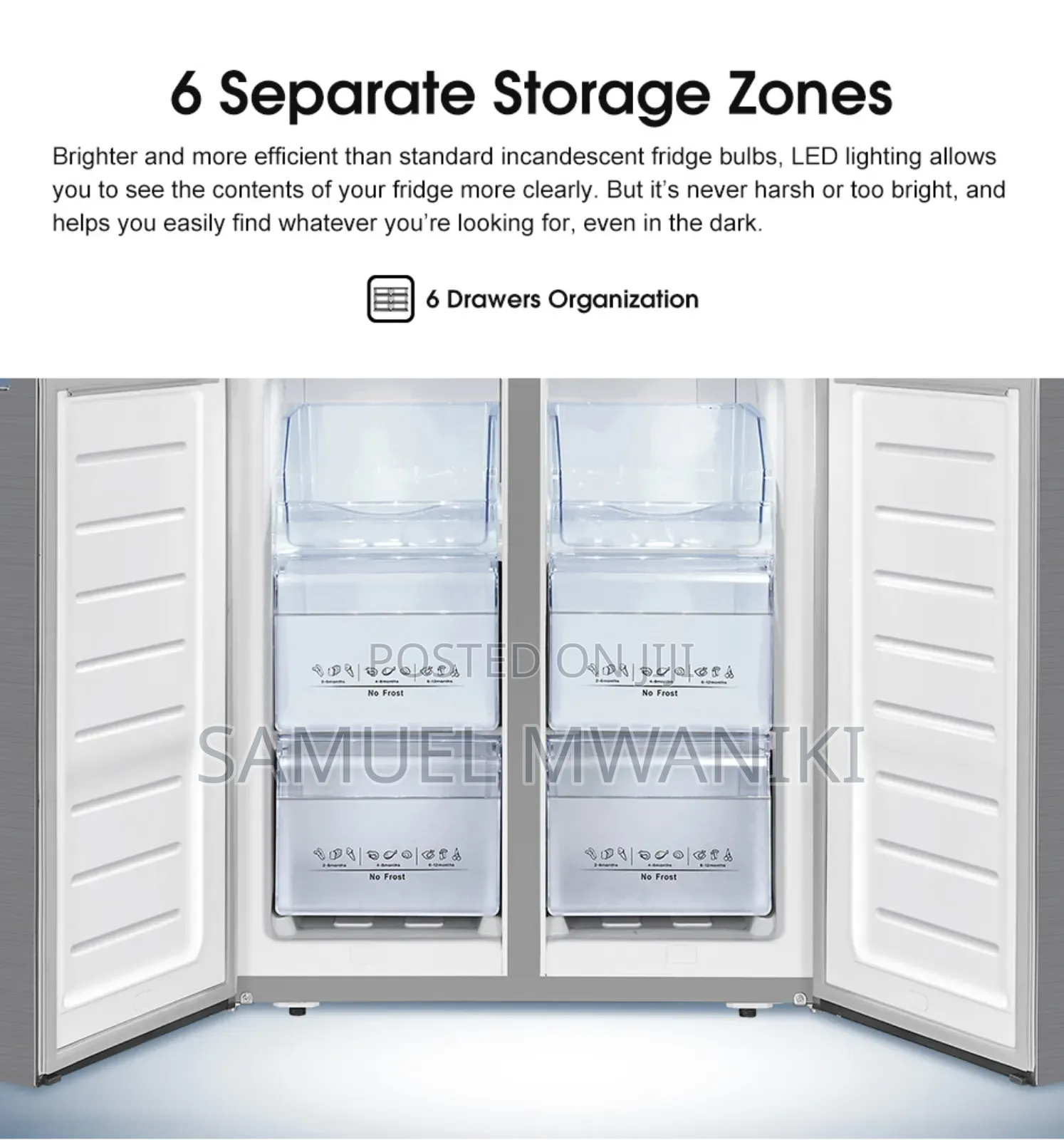 Hisense 470 Liters French Four Doors Refrigerator