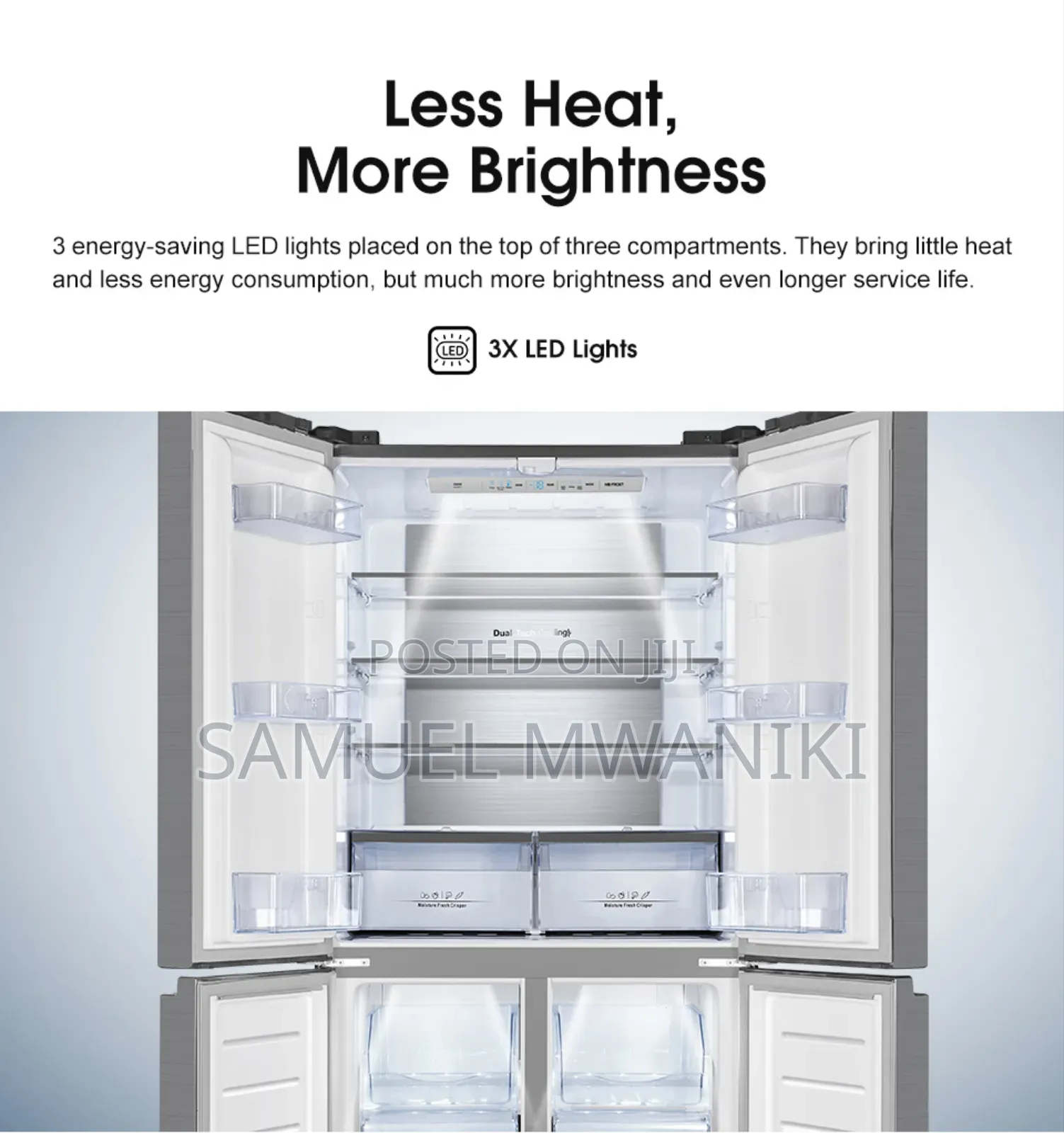 Hisense 470 Liters French Four Doors Refrigerator