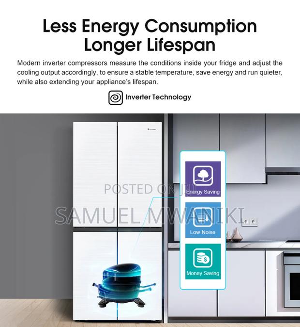 Hisense 470 Liters French Four Doors Refrigerator - thumbnail 8