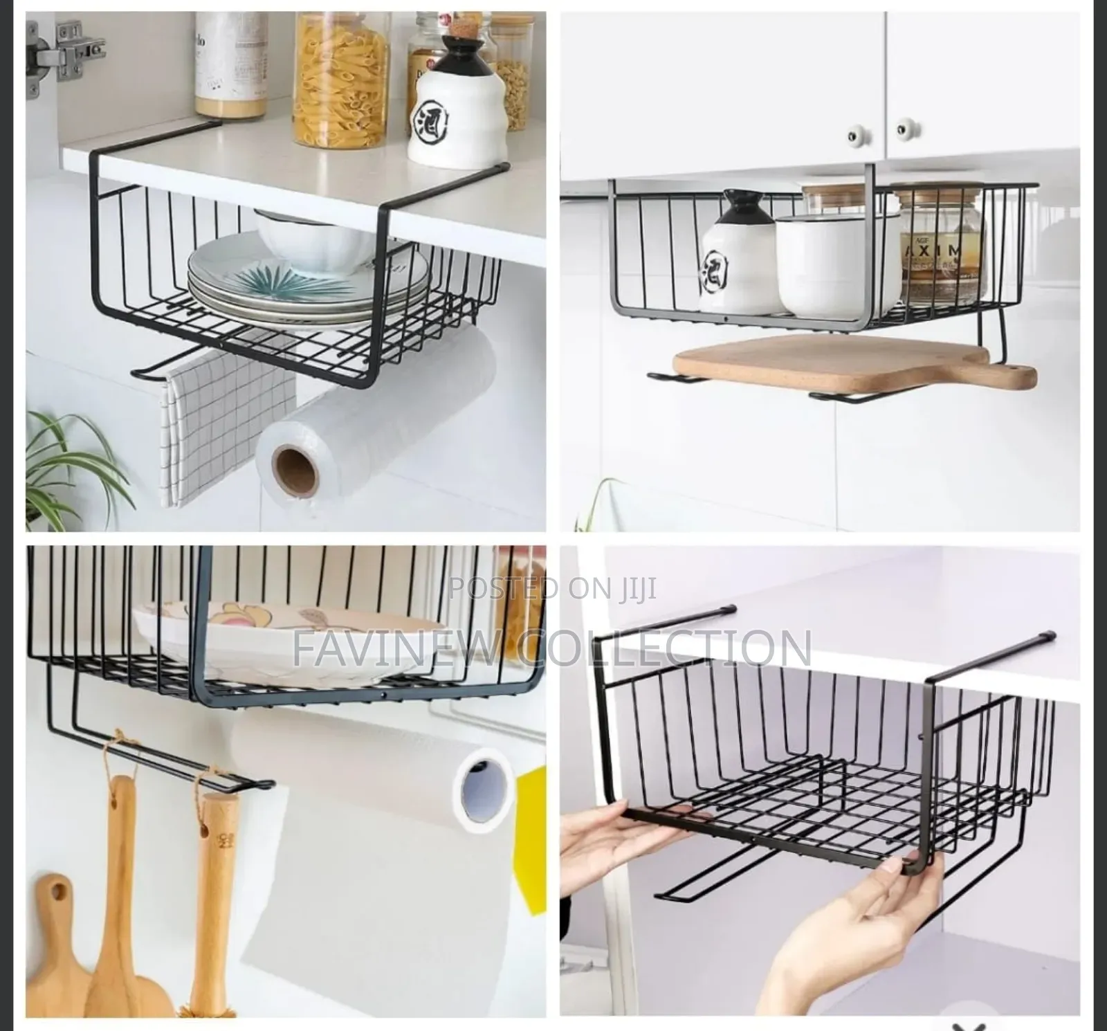Under the Shelf Organizer With Hooks