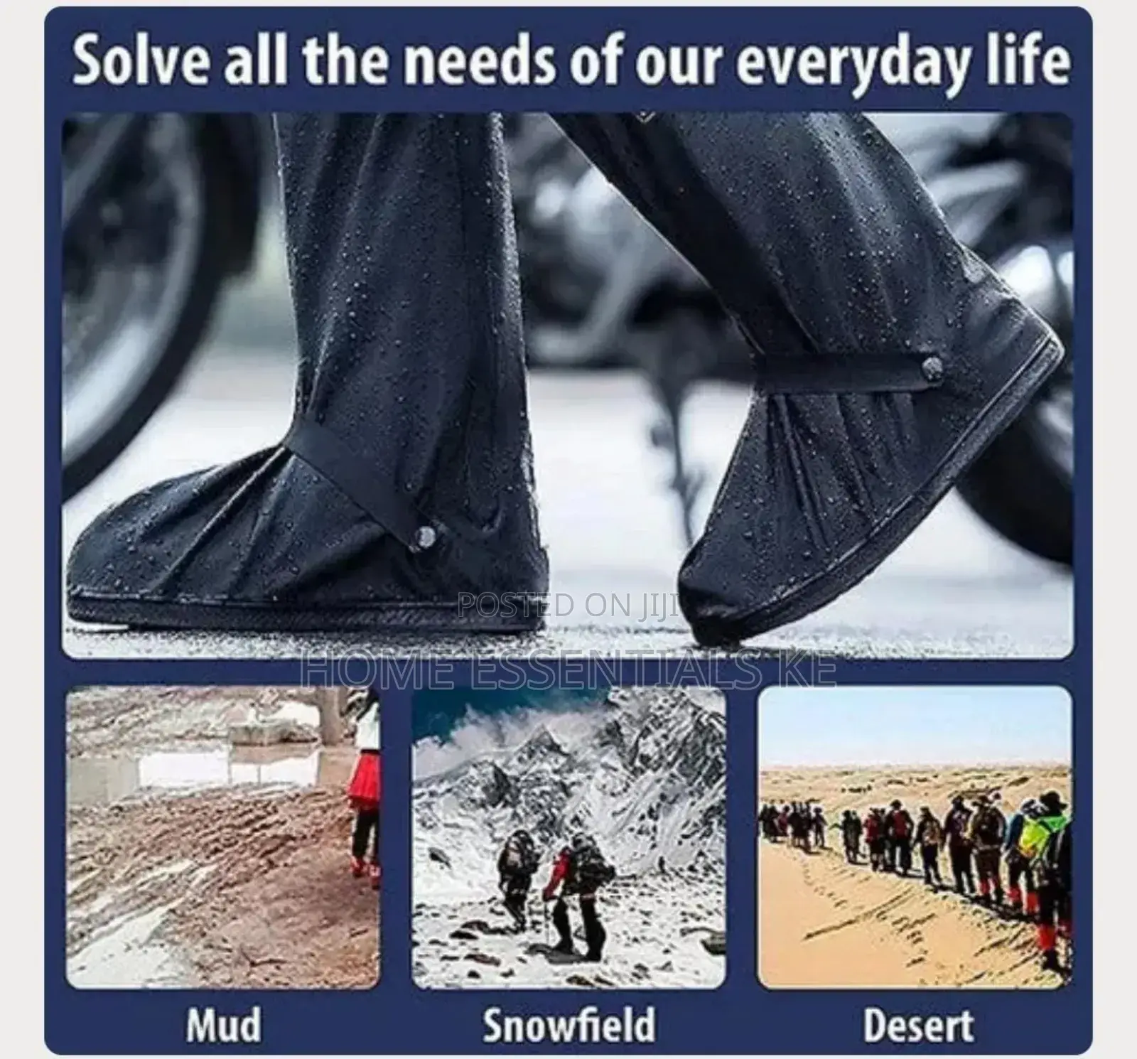 Pair of Portable Foldable Reusable Waterproof Cover Boots