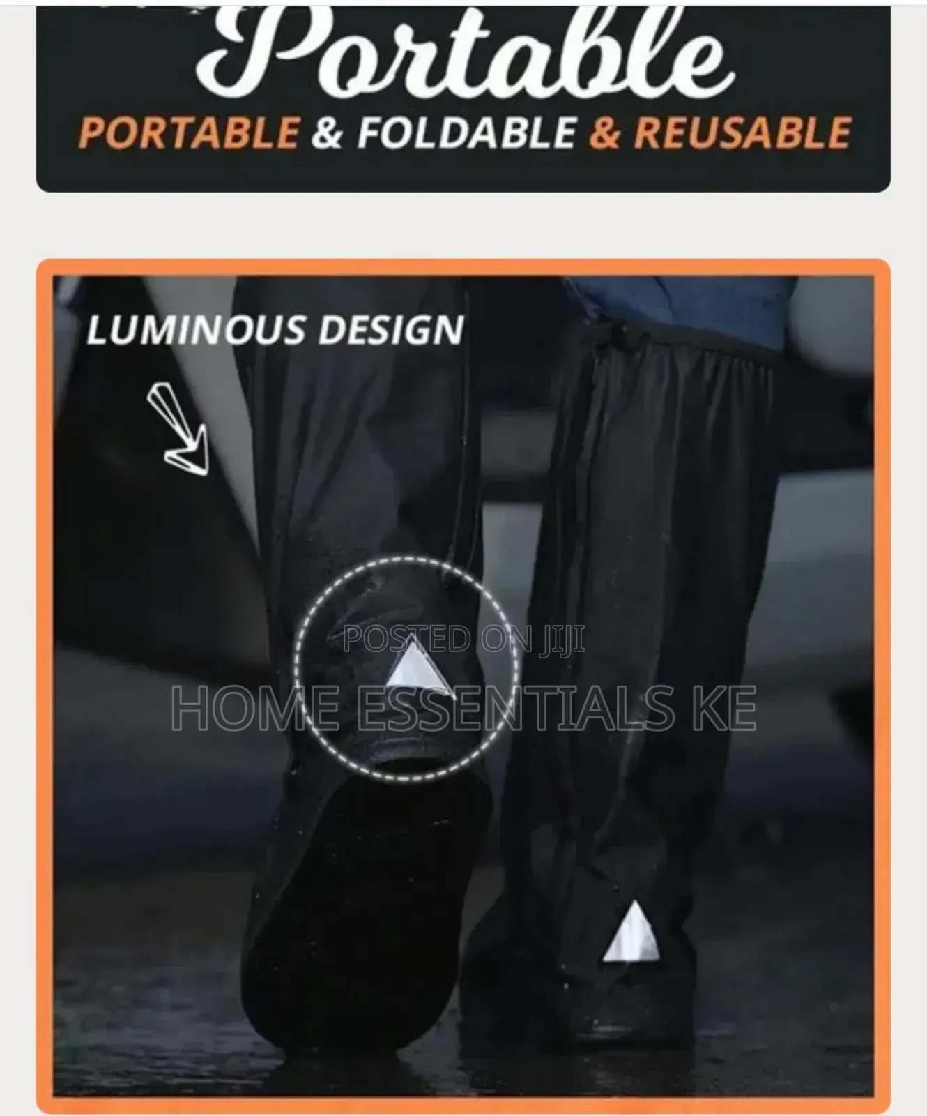 Pair of Portable Foldable Reusable Waterproof Cover Boots