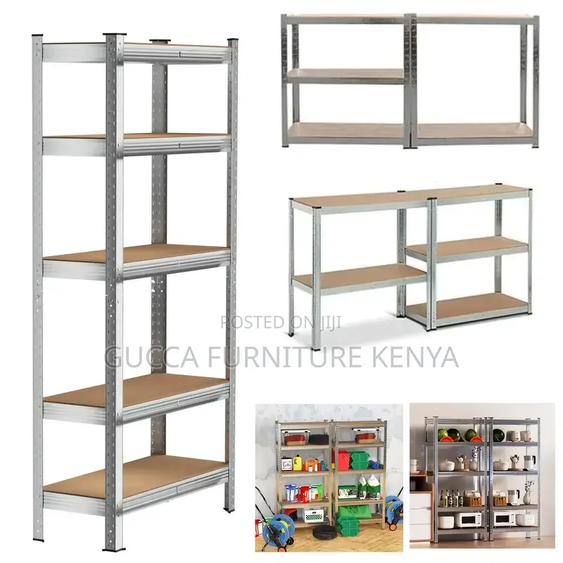 Cabinets: Strong Metal Shelving 5 Tier Office Storage