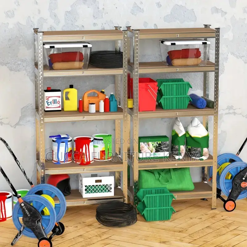 Cabinets: Strong Metal Shelving 5 Tier Office Storage