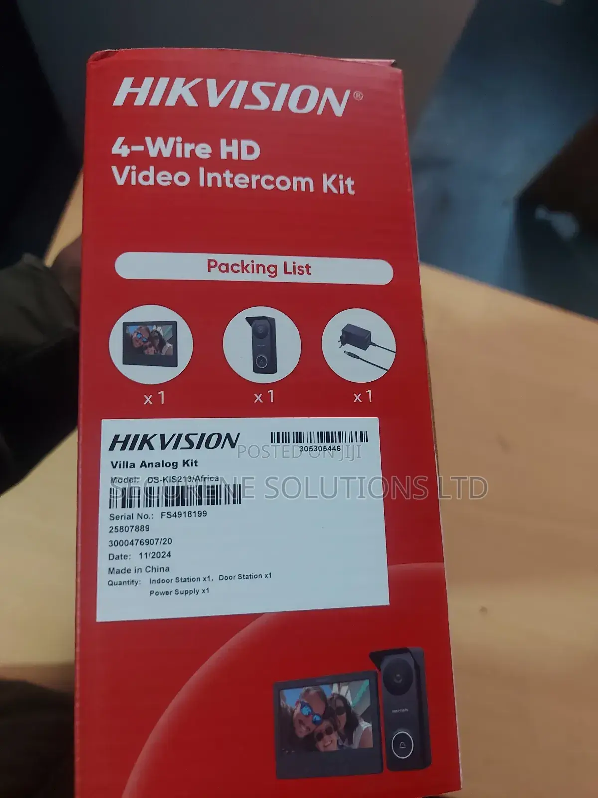 Hikvision Ds-Kis213 - Video Intercom Kit, 4-Wire Mettalic