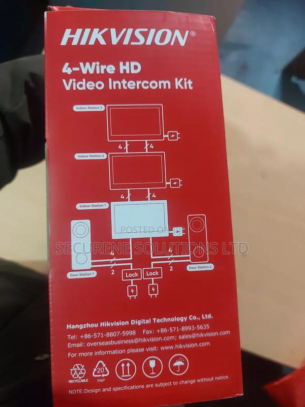 Hikvision Ds-Kis213 - Video Intercom Kit, 4-Wire Mettalic - thumbnail 4