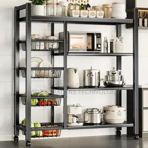 Multifunctional Strong Metallic Kitchen Rack With Movable