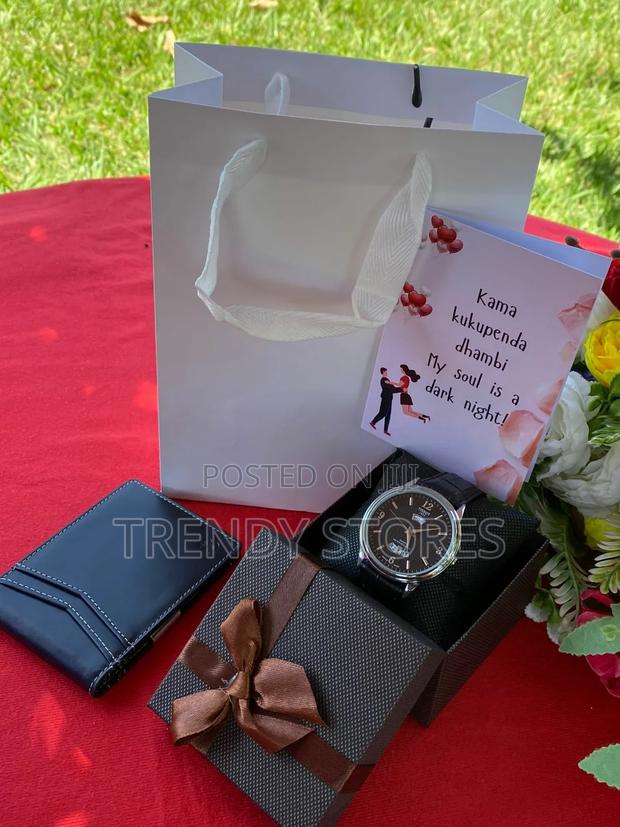 Black Wallet Men's Valentine's Gift Set - main view