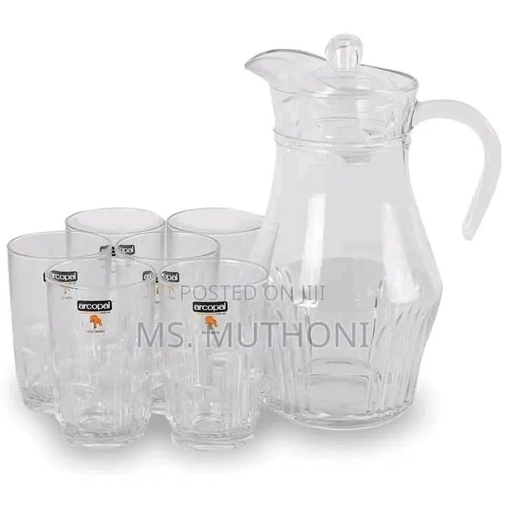 L4986 Arcopal 7pc Orient Water Set. 1pc 1.8ltr ,Jug 6pcs