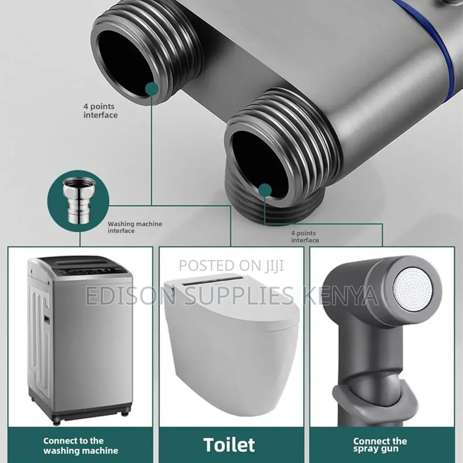 Black Arabic Shower With Angle Valve Shattaf Bidet Sprayers