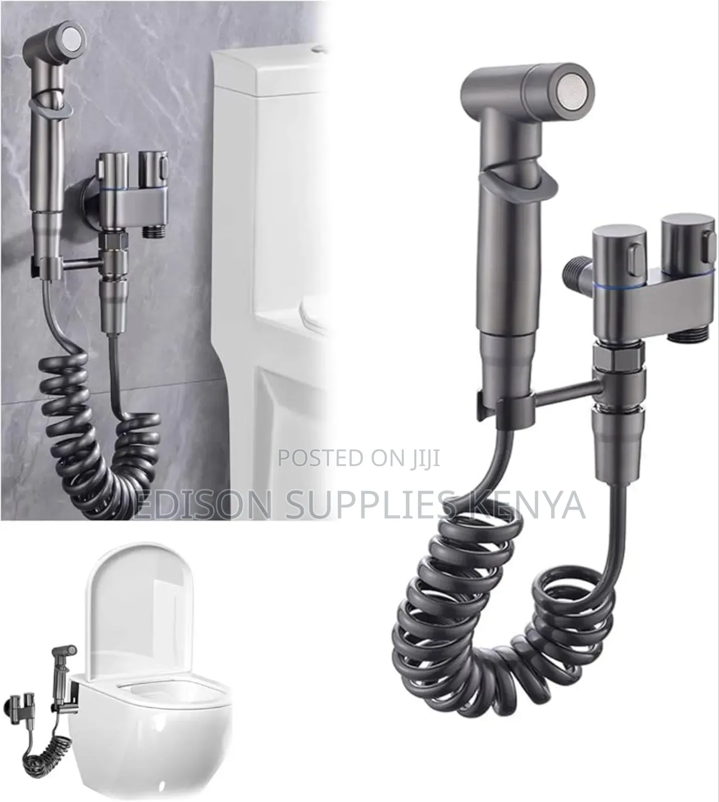 Black Arabic Shower With Angle Valve Shattaf Bidet Sprayers