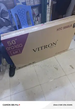 Vitron 50 Inches FHD Frameless Smart Android Tv Bluetooth