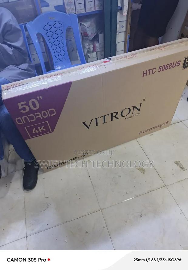 Vitron 50 Inches FHD Frameless Smart Android Tv Bluetooth - thumbnail 3