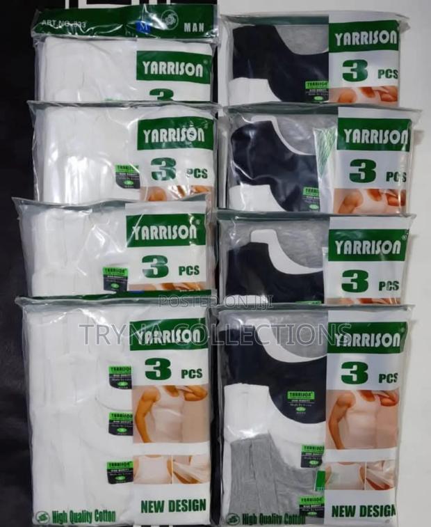 Pure Cotton Plain White And Mixed Colours Vests - main view