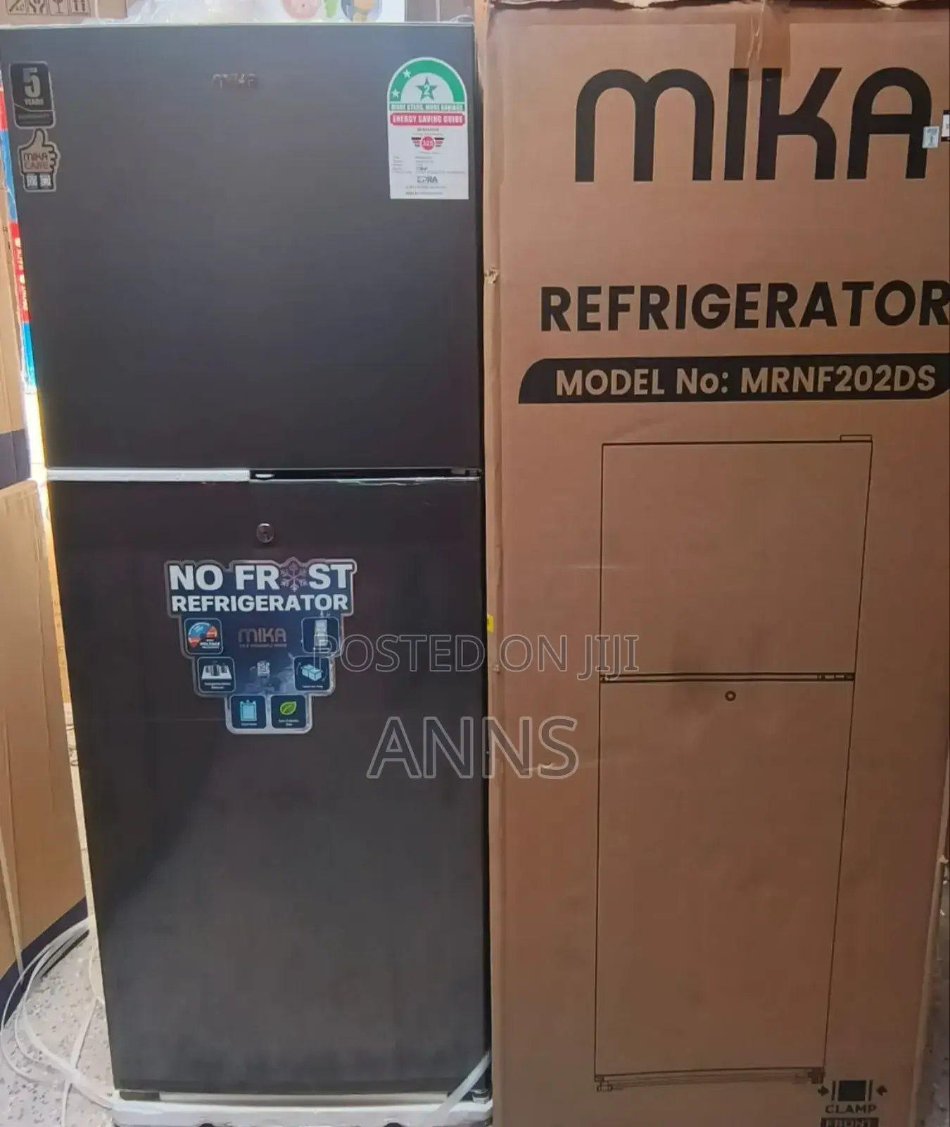 202litres Mika No Frost Home Dark Grey Fridge