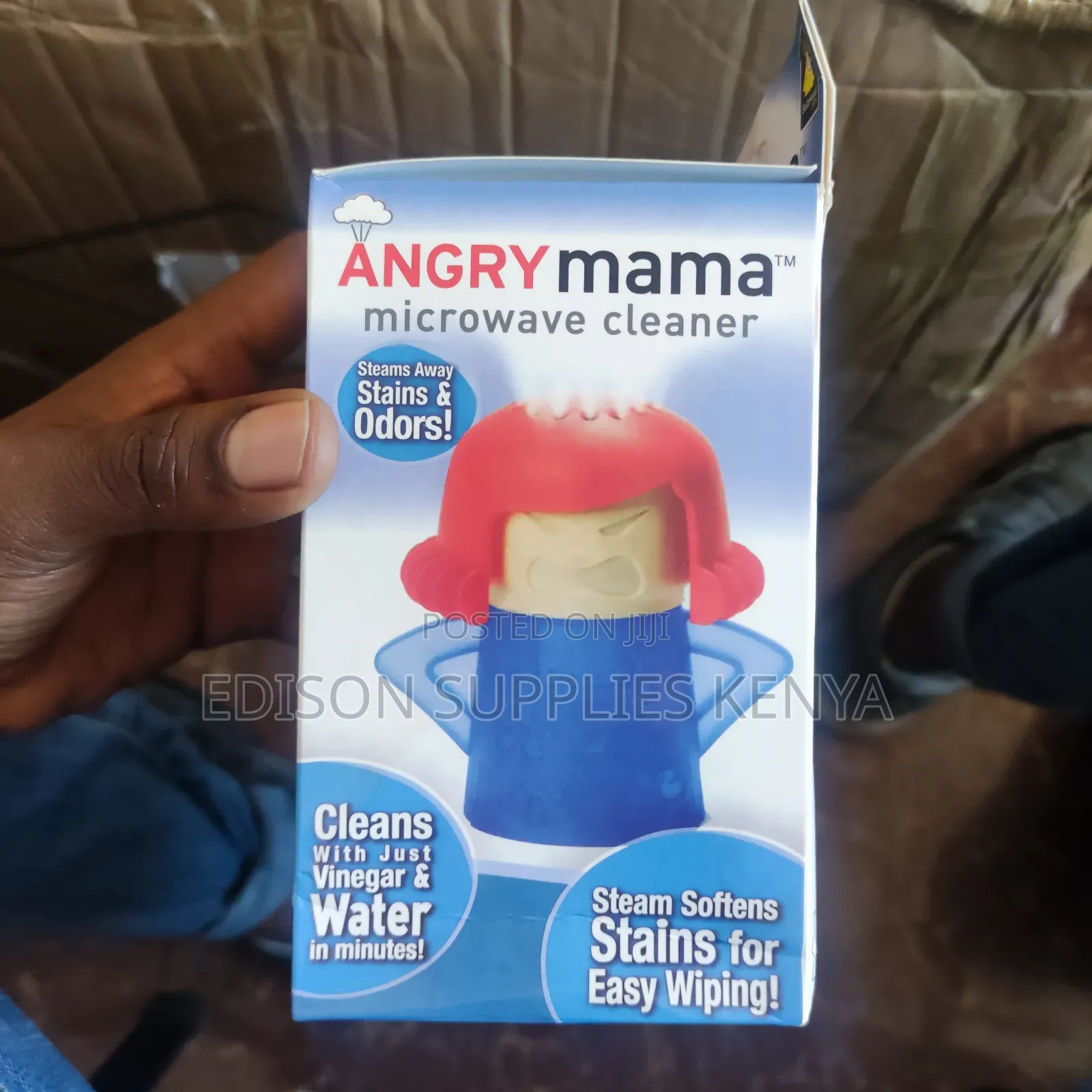 Microwave Steam Cleaner Angry Mama. For Oils, Spills, Smells