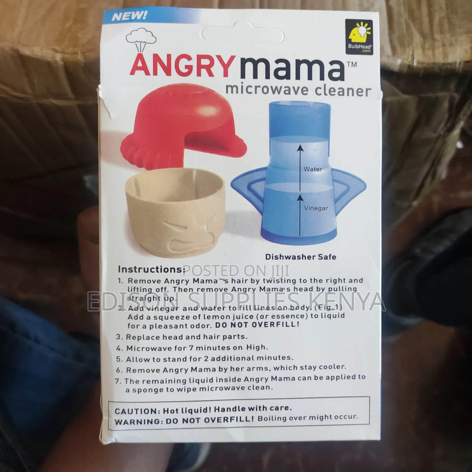 Microwave Steam Cleaner Angry Mama. For Oils, Spills, Smells